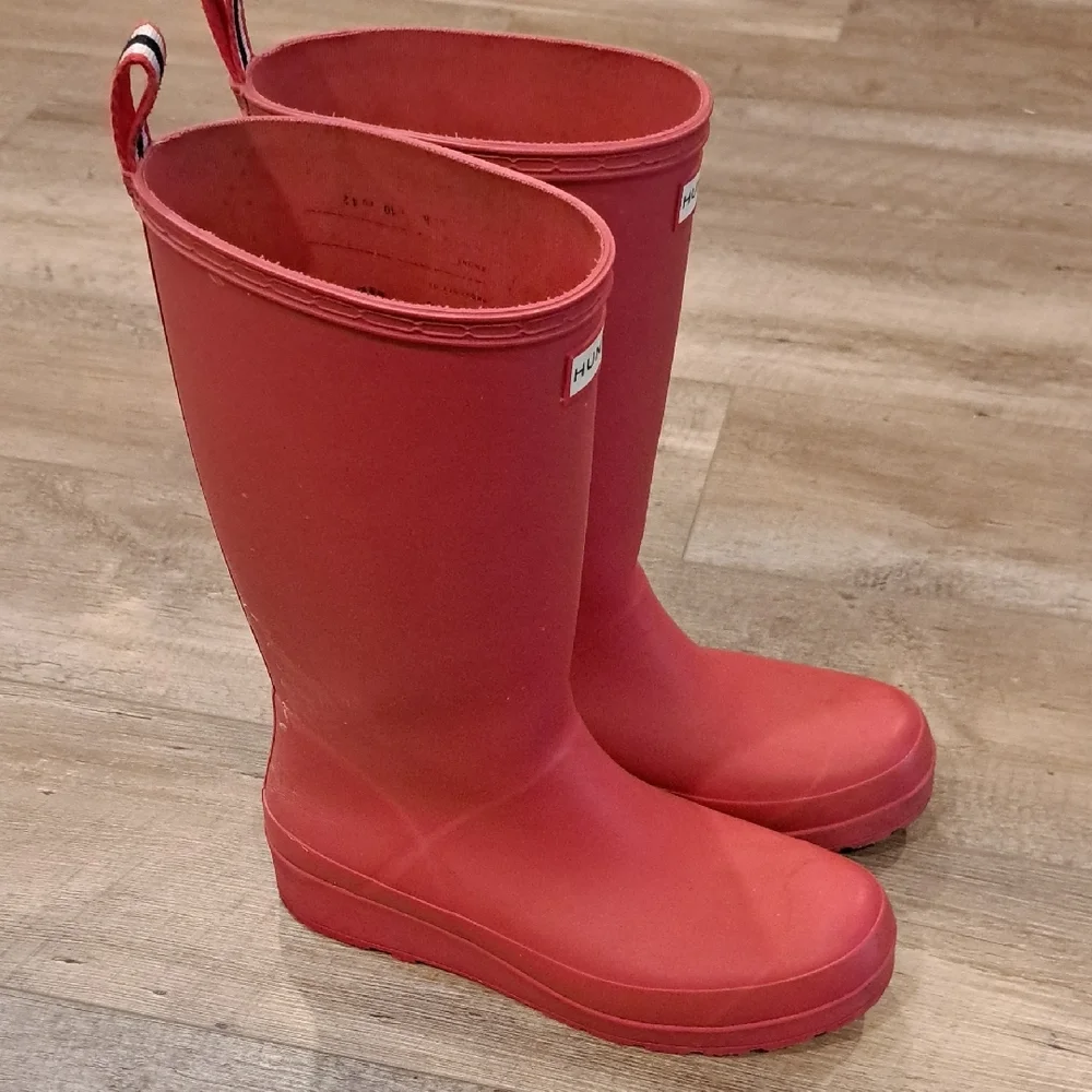 Hunter Vibrant Red Tall Rain Boots - Picture 2 of 10